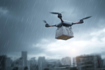 Autonomous Delivery Drones Transporting Packages in Urban and Suburban Environments