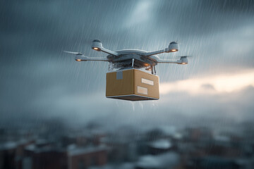 Autonomous Delivery Drones Transporting Packages in Urban and Suburban Environments