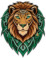 Majestic Lion Head Illustration