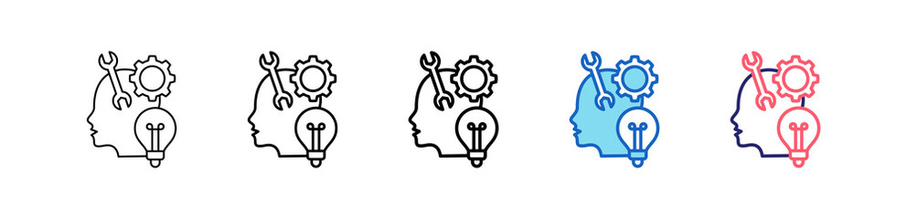 Capability Icon In 5 Different Styles Set Collection.   