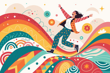 Autumn Landscape with Trees – Colorful Abstract Pattern Background, Seasonal Foliage Design, Fall Nature Scene, Vector Illustration, Autumn Template, Summer to Fall Concept Art

