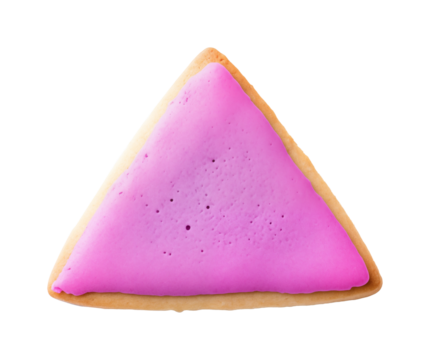 Triangle icon png cookie art shape, transparent background