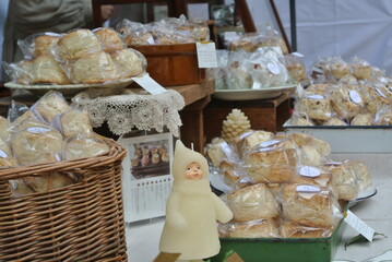 homemade scones in market