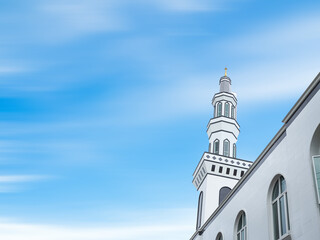 Masjid dome islam on blue sky, isra miraj namaz blue sky background mubaruk greeting islam ramadan element masjid aqsa hajj kaaba umrah eid arabian religion islamic arab muslim greeting miraj kaaba.