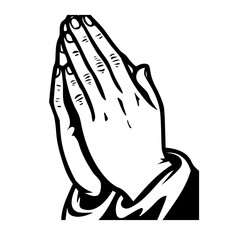 Praying hands vector