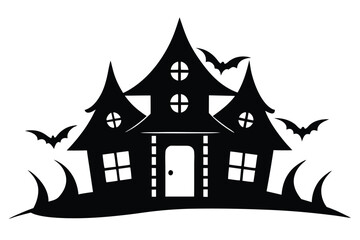creepy house vector icon