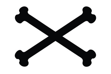 crossed bones vector icon