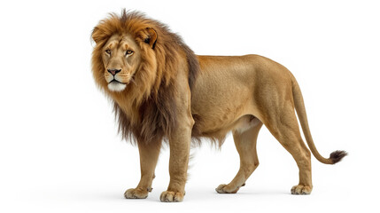 Fototapeta premium Lion with white background - lion isolated on white