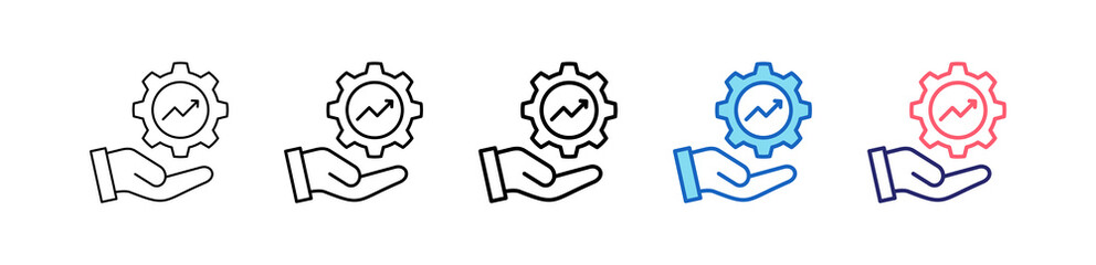 Development Icon In 5 Different Styles Set Collection.   