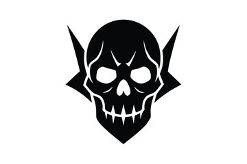 cursed skull vector icon