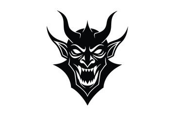 demon face vector icon