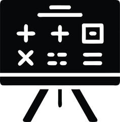 Obraz premium Blackboard with mathematical icon