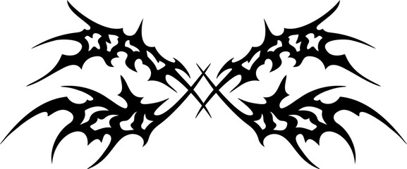 Naklejka premium Y2k tribal pattern