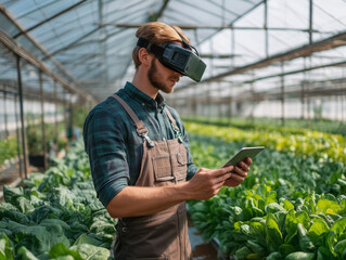 Smart farmers using digital and VR technology in agriculture