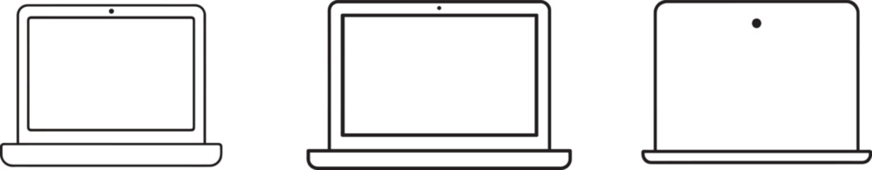 Obraz premium laptop frame on white background 