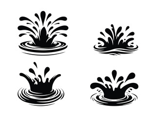 water splash silhouette