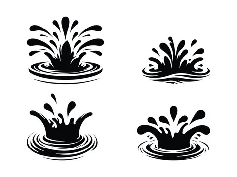 water splash silhouette