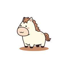 cute horse cartoon