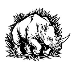 Vector illustration of rhino icon