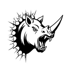 Vector illustration of rhino icon