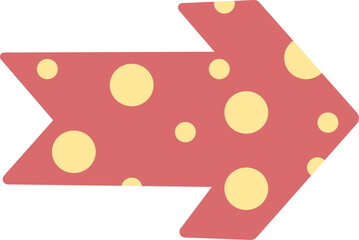 Playful colorful arrow vector with simple patterns, perfect for graphic design, banners, web elements, cards, planners, and creative projects.