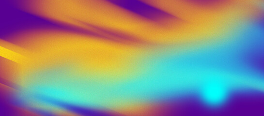 Psychedelic blue purple yellow gradient background with grainy noise texture for event poster design