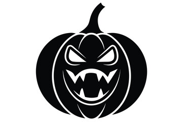 screaming pumpkin vector icon