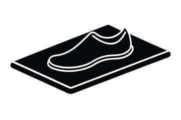 shoe mat vector icon