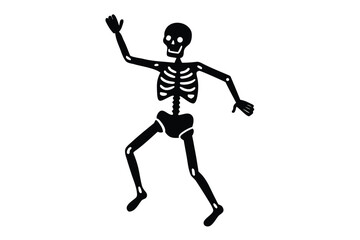 skeleton dancing vector icon