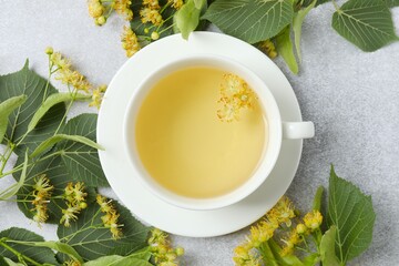 Linden flowers, linden tea, herbal medicine, alternative medicine. 
