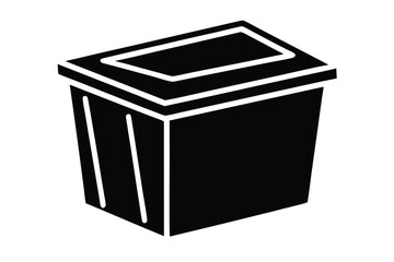 storage bin vector icon