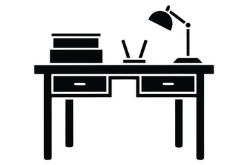study desk vector icon