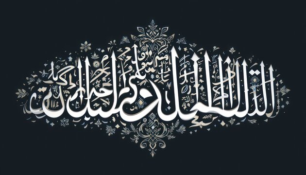Elegant Islamic Calligraphy:  'Bismillah Al Rahman Al Rahim'