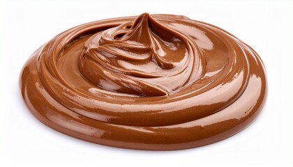 melted chocolate on white background