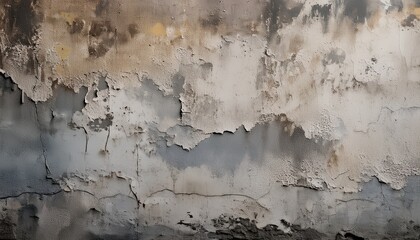 Obraz premium abstract textured gray wall with aged plastered concrete showing smeared appearance and weathered patches in shades of gray and beige