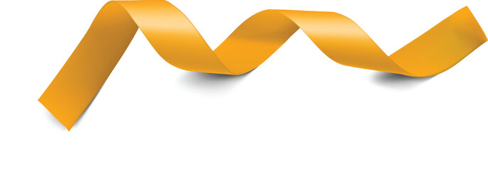 Golden ribbons. promotion retro decoration, yellow price sale. Realistic vector gold ribbon, Shiny old labels, wave banner elements