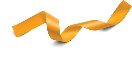 Golden ribbons. promotion retro decoration, yellow price sale. Realistic vector gold ribbon, Shiny old labels, wave banner elements