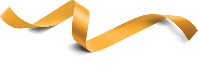 Golden ribbons. promotion retro decoration, yellow price sale. Realistic vector gold ribbon, Shiny old labels, wave banner elements