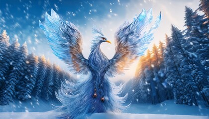the legend of winter phoenix a mythical creature of ice and snow magic