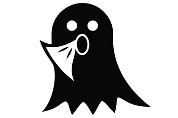 whispering ghost vector icon