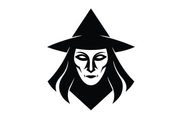 witch s face vector icon