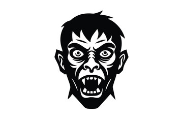 zombie face vector icon