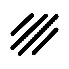 Simple Line Art Diagonal Stripe Graphic Design Element Shape