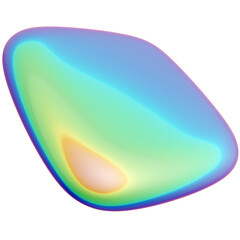 Y2k psychedelic 3d rendering shape