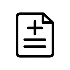 Simple Outline Add Document Icon Symbol Sign Shape Element Graphic