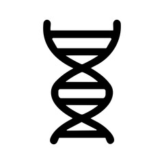 Simple Line Art DNA Molecule Strand Helix Genetic Icon