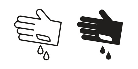 Wound icon. simple, flat, black, outline.