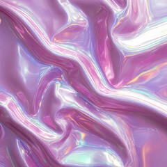 Obraz premium Holographic pastel neon waves blending softly, generating dynamic digital texture with modern aesthetic appeal for graphic design projects