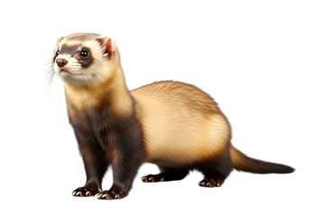 Cute Ferret Standing Alert