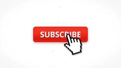Engaging graphic showing a cursor hovering over a vibrant red subscribe button against a clean background